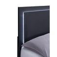 thumbnail image 5 of Marceline Wood Twin LED Panel Bed Black, 5 of 7
