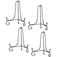 thumbnail image 1 of uxcell Plate Stand for Display, 6 Inch 4Pcs Iron Decorative Plate Holder Metal Easel Folding Display Stand for Photo Picture Frame, Black, 1 of 5