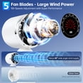 thumbnail image 4 of JELLOO Portable Handheld Fan with Base, Speed(1-100) Adjustable Mini Handheld Fan 4000mAh Battery Turbo Mini Fan with Digital Display Operated USB Fan - Ideal for Travel Outdoor Gifts, 4 of 8