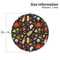 thumbnail image 2 of Lsque Seafood And Drinks Pattern 4" Drink Coasters Set of 4, PVC Leather Absorbent Coasters, Table Coaster Set Decorative Coffee Cup Coasters Housewarming Gift -Round Shape, 2 of 6