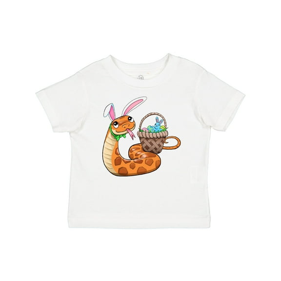 Inktastic Easter Cute Snake with Basket and Bunny Ears Boys or Girls Baby T-Shirt