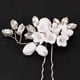 thumbnail image 5 of flor de material cristal Horquillas cabello Pinzas cabello Novia Joyería cabello Regalos Macarena horquillas nupciales de boda, 5 of 8