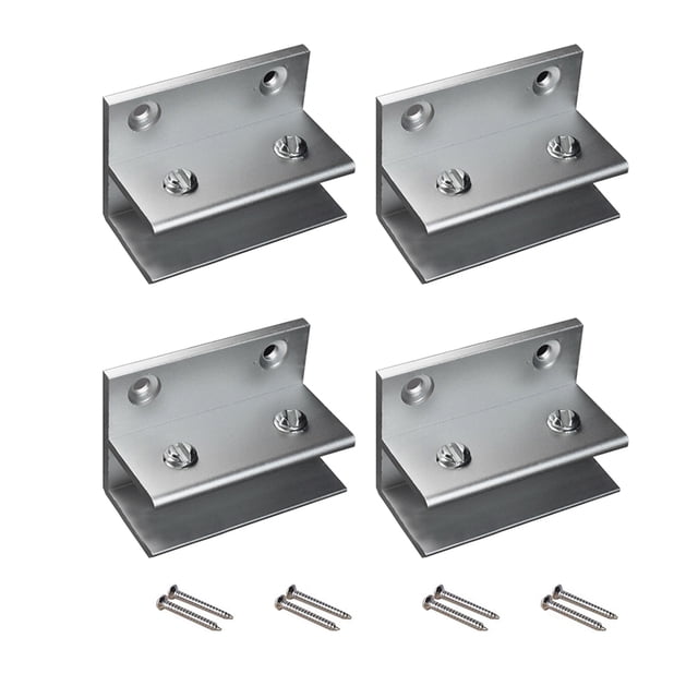 Bewildely Abrazadera de vidrio de 4 Uds., Base plana de aleación de aluminio, Base en forma de F, soporte de tablero de madera, abrazadera de Type1 NO1