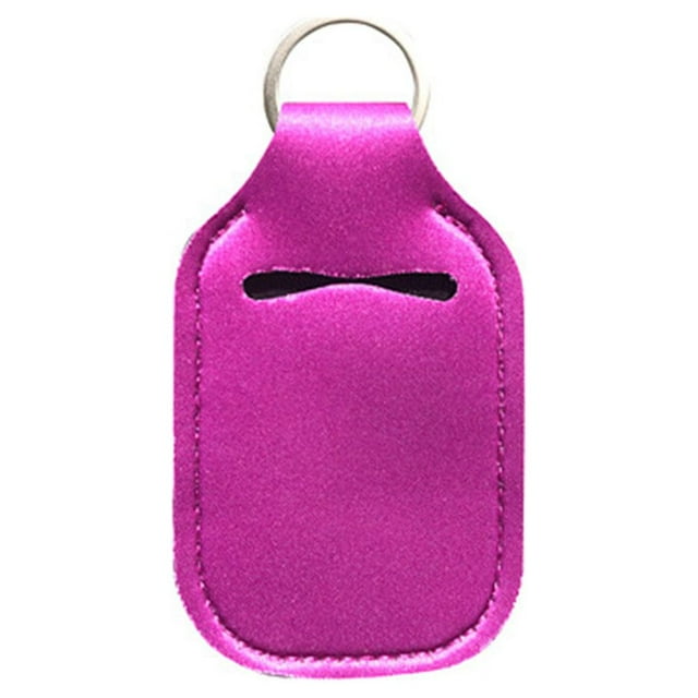 Key Chain Premium Material Chic Flip Caps Reusable Wristlet Bottle Holder Assorted Colors Different Styles Sanitizer Holders Purple XY