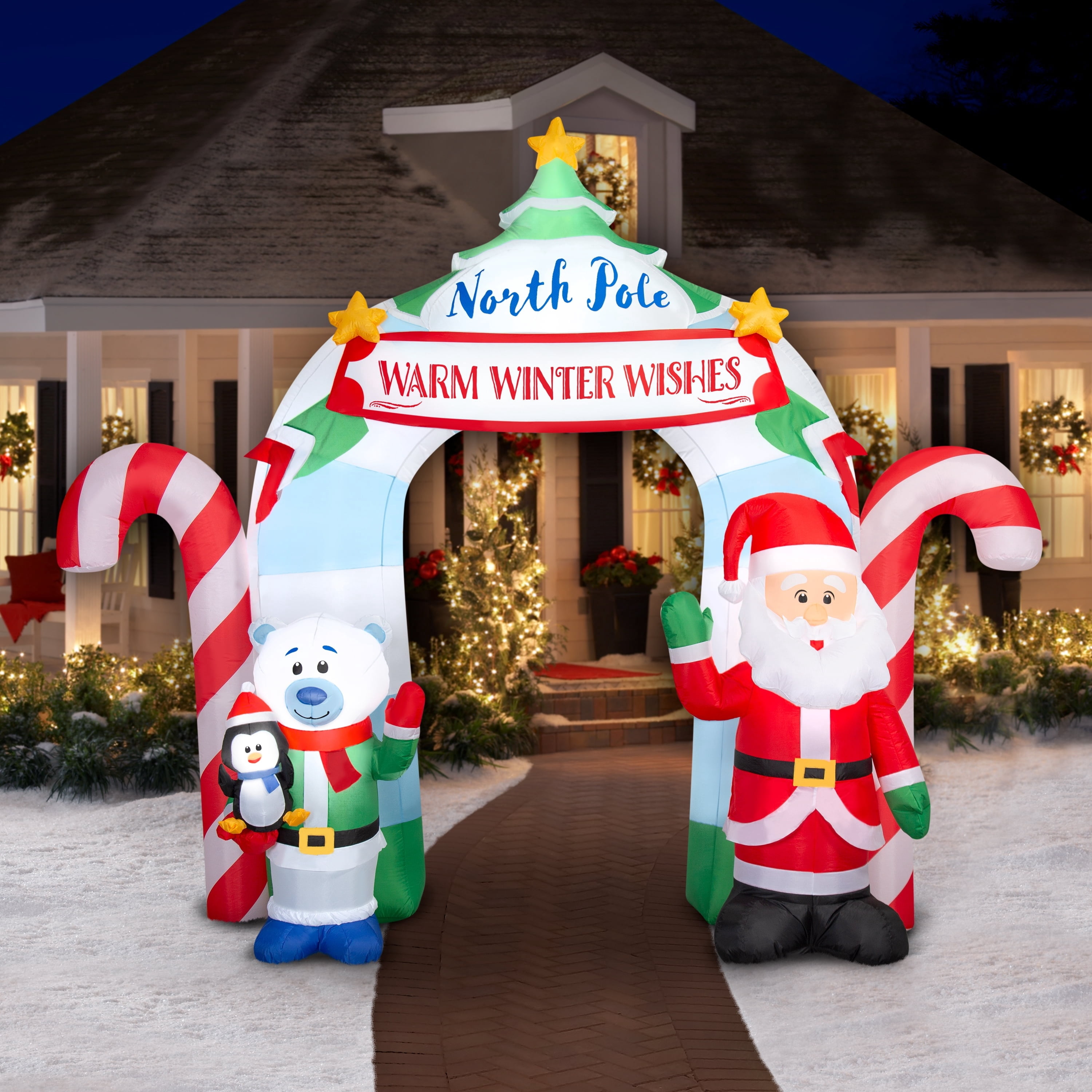 Multicolor Igloo Archway Christmas Airblown Yard Inflatable, 11.5', by Holiday Time