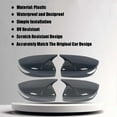 thumbnail image 5 of Rearview Mirror Covers Fits For Nissan, For Qida 2016-2024, Bull Horn Rearview Mirror Caps, Exterior Mirrors Caps, Side Mirror Replacement Covers-Carbon Color, 5 of 6