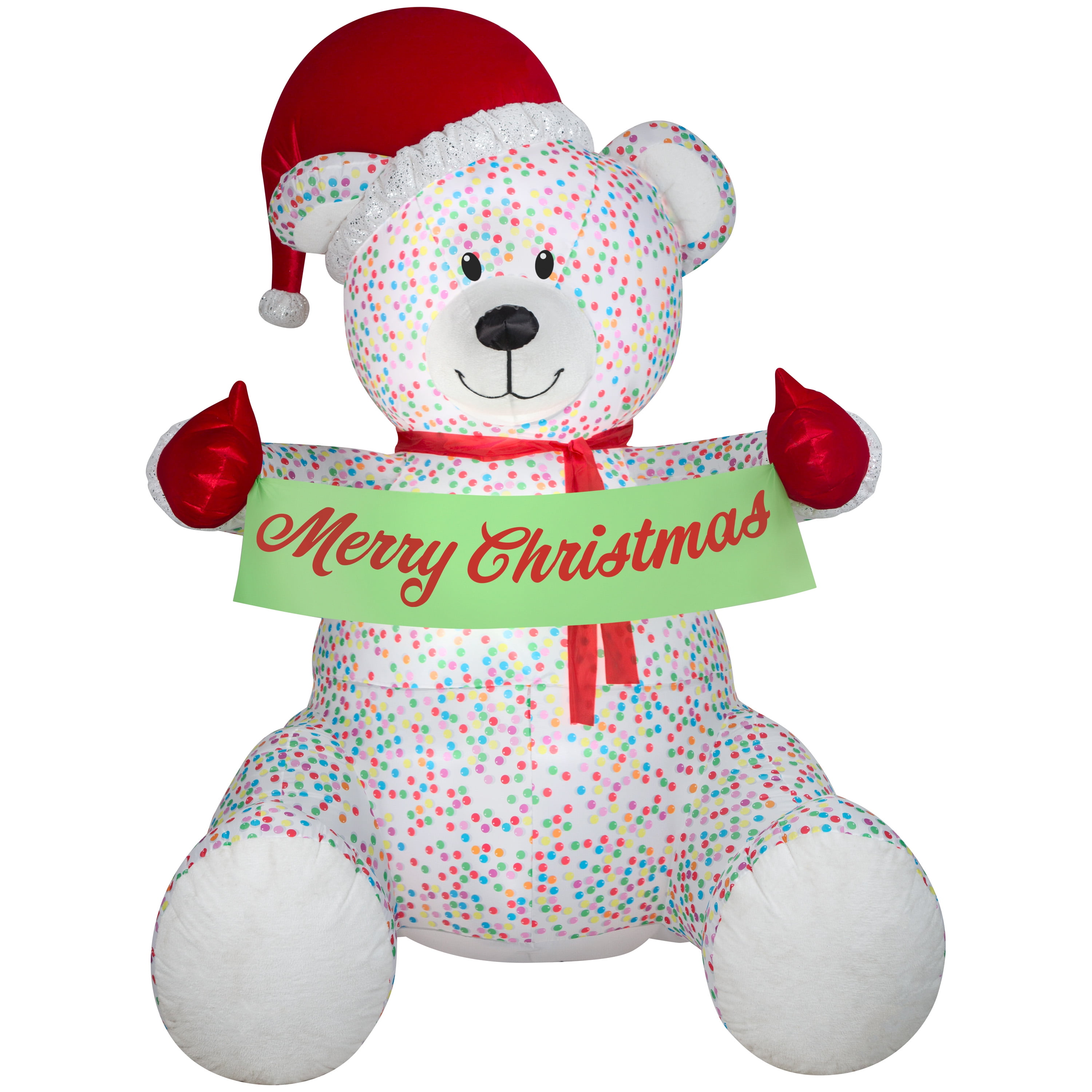 Home Accents Holiday 83388 7.5 ft Animated Inflatable Plush Hugging Teddy Bear 