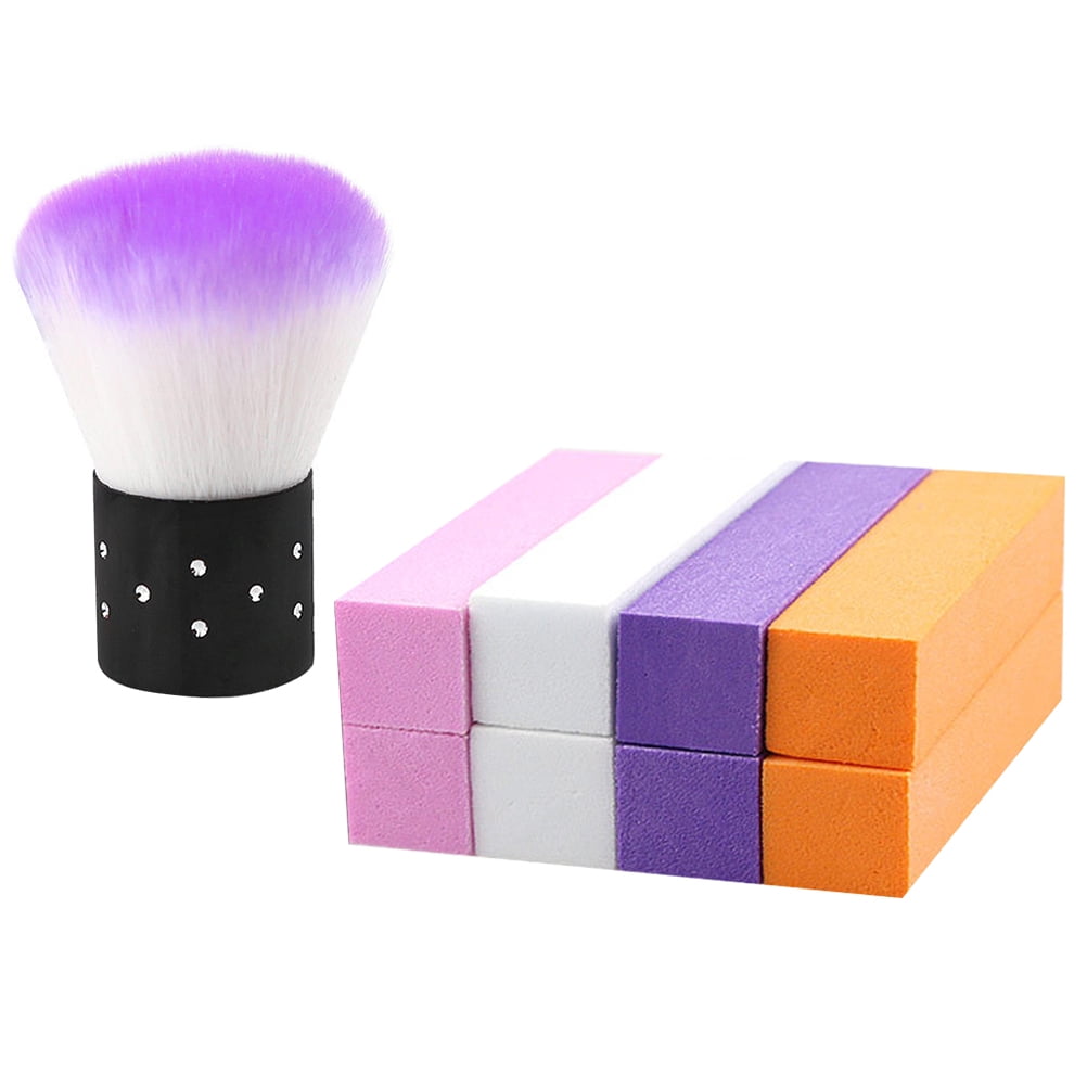 Nail Brush Art Brushes Fingernail Cleaning Dust Cleaner File Powder Scrub Remover Makeup Block