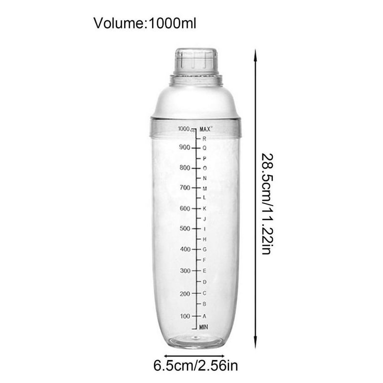 Tohuu Drink Shaker Leakproof Cocktail Shaker with Scale Strainer Lid Clear  Shaker Bottle Tea Drink Mixer Cocktail Measuring Cup for Bar Party Kitchen  Tools superbly 