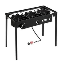 EasingRoom 225000BTU 3-Burner Outdoor Stove with 0-20 Psi Regulator, Black
