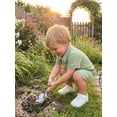 thumbnail image 6 of BemeyourBBs Toddler Baby Boy Summer Clothes Infant Baby Boy 2 Pieces Outfit Cotton Short Sleeve Solid Color Lapel Collared Shirt Tops and Shorts Set, 6 of 9