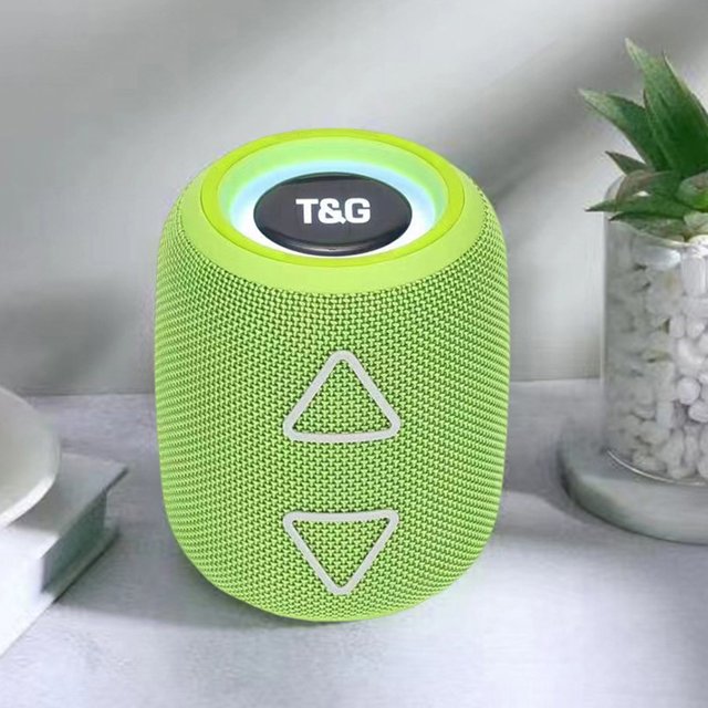 Altavoz 5.3 compatible con Bluetooth 1200 mAh Radio FM Luz LED (verde fluorescente) Sywqhk Para estrenar