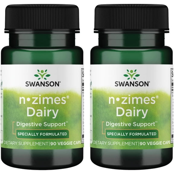 Swanson n-zimes Dairy 90 Veg Caps 2 Pack