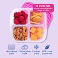 thumbnail image 3 of Bentgo Easyboxes Contenedores para refrigerios de 4 compartimentos - Juego de 8 piezas con 4 bandejas y 4 tapas de ajuste personalizado para sellar la frescura - Contenedores reutilizables para almace, 3 of 5