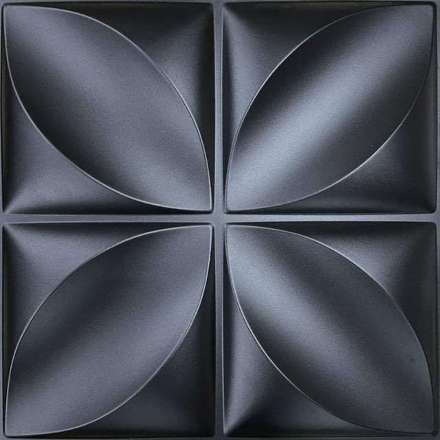 Panel 3D PANEL DECORATIVO S008 BLACK para pared 10 piezas