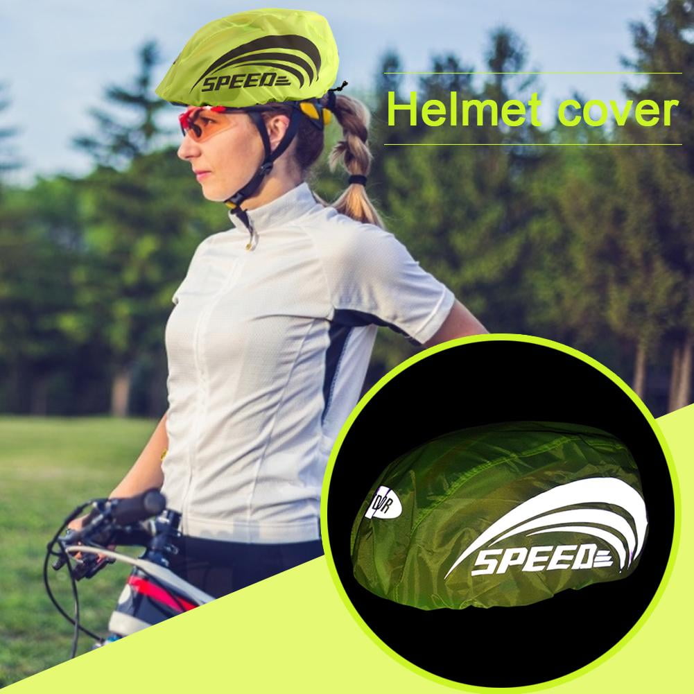 Waterproof Bike Helmet Cover Reflective Strip Bicycle Helmet Rain Cover AL 