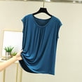 thumbnail image 3 of Vrorvz Women's Pajamas Tee Loose Soft Sleeveless Top Summer Shirts Solid Color Comfortable Loungewear Sleepwear, 3 of 6