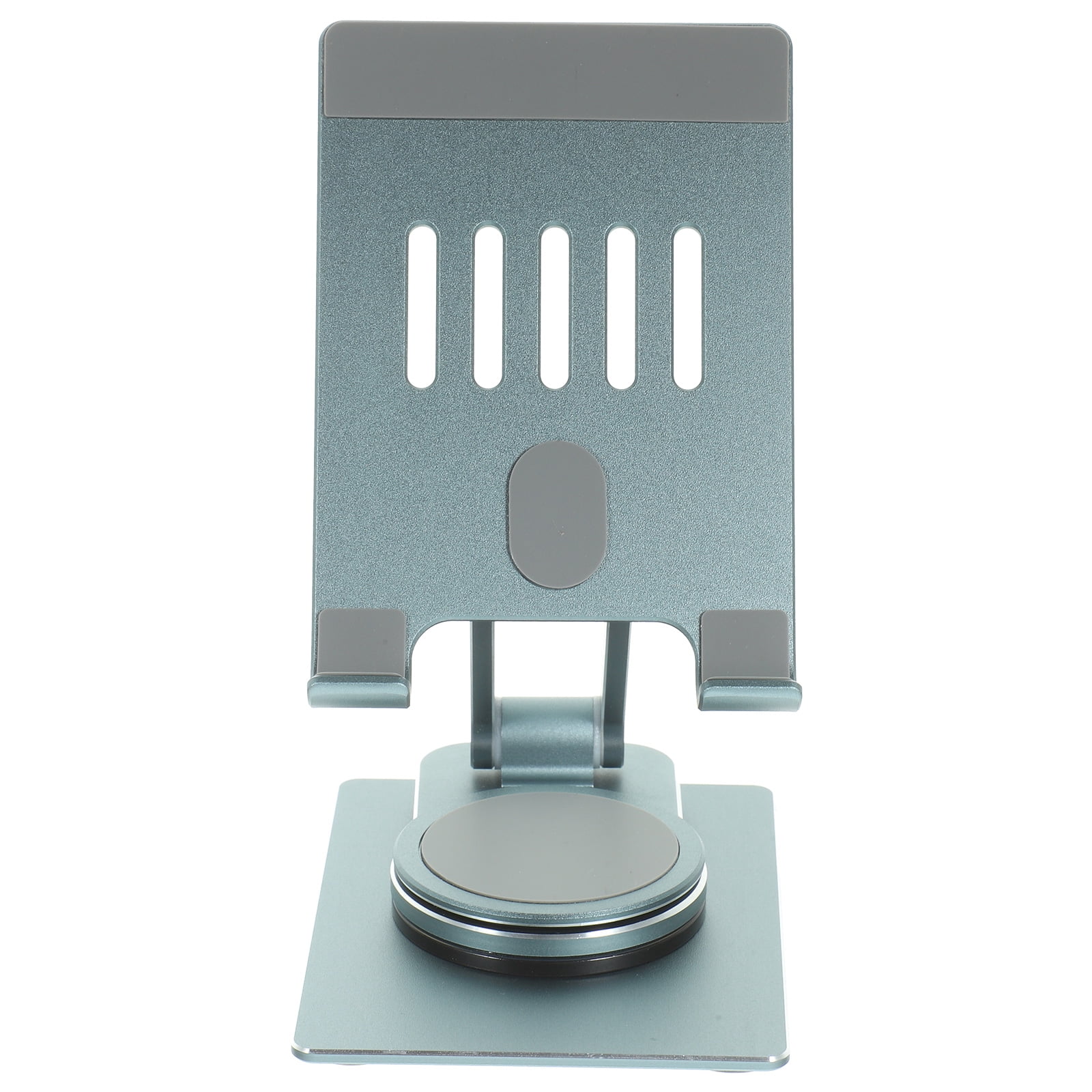 FUEENIRVA Adjustable Grey Aluminum Phone and Tablet Holder with 360° Rotation, Desk Stand for Smartphones and Devices