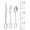 Silver, variant on Lanola Kitchen Circular Hanging Hole Handle Stainless Steel Silverware Tableware Flatware Cutlery Set Steak Knife Fork Spoon Tea Spoon (Black,3 pieces)