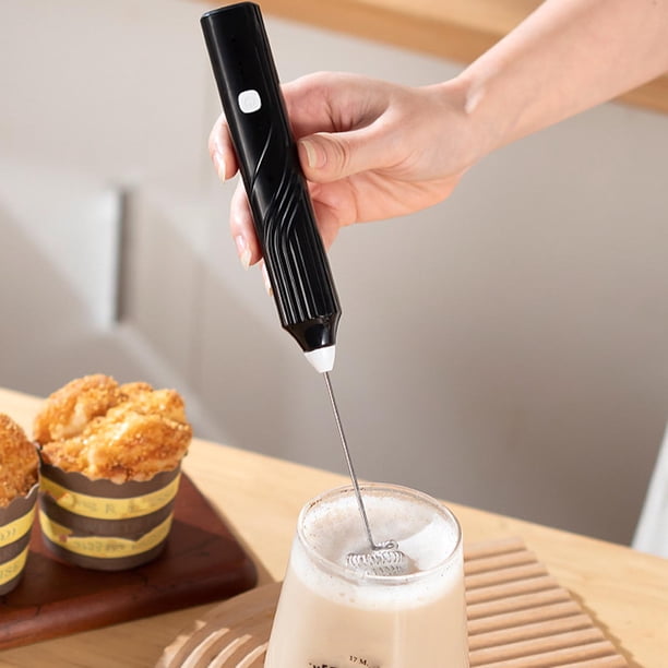 Mousseur à Lait Électrique Efficace en Acier Inoxydable Mousseur à Main pour Café et Boissons