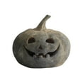thumbnail image 1 of Fall Decorations Terracotta Halloween Pumpkin Decorations Hand-Carved Details, Natural Terracotta, 1 of 1