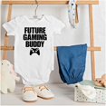 thumbnail image 3 of Future Gaming Buddy Gamer Dad Joke Romper Boys or Girls Infant Baby Brisco Brands 12M, 3 of 6