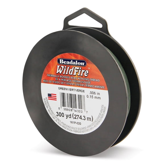 Beadalon WildFire Beading Thread - Green, 0.006", 300 yds
