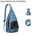 thumbnail image 2 of Watercolor Penguin Sling Backpack – Cute Arctic Emperor Penguin & Snowflake Print Crossbody Bag for Travel, Hiking & Everyday, 2 of 4