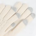 thumbnail image 5 of SUXIAN Thermal Gloves Winter Knit Pattern Touchscreen Mittens Cold Weather Cycling Everyday Use Warm Winter Gloves Women Beige One Size, 5 of 5