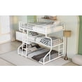 thumbnail image 6 of CoSoTower Full XL over Twin XL over Queen Size Triple Bunk Bed with Long and Short Ladder, White, 6 of 9
