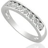 Diamond Accent Miracle Plate Sterling Silver Wedding Band
