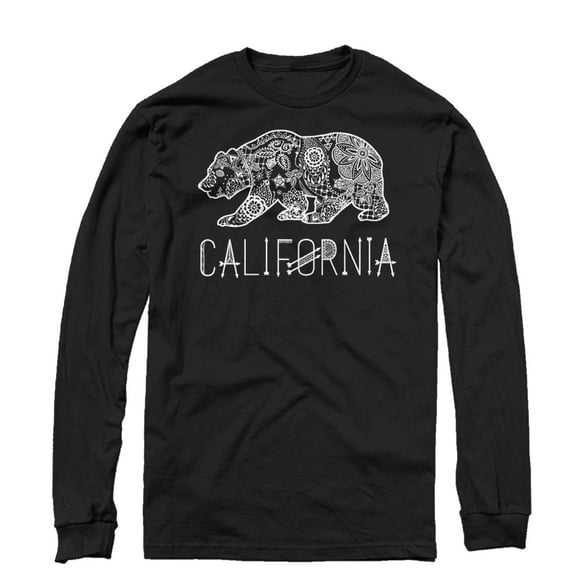 Men's Lost Gods California Henna Bear Long Sleeve Shirt Black Large