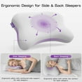 thumbnail image 2 of Side Sleeper Neck Pillow with Cooling Cover - High Density Memory Foam Curved Pillow for Adults (Grey), 2 of 7