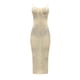 thumbnail image 2 of Gibobby Vestido sexy OS6618 europea y americana moda mujer club nocturno Sexy malla transparente vestido con tirantes calientes（Beige， S), 2 of 5