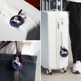 thumbnail image 6 of Starry Unicorn 2pcs PU Leather Round Bag Tags with Privacy Cover and Name ID Tag - Suitcase Tags for Travel Luggage, Handbags, Backpacks, School Bags, 6 of 6