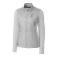 thumbnail image 2 of Women's Cutter & Buck  Gray Albuquerque Isotopes Stealth DryTec Hybrid Quilted Full-Zip Windbreaker Jacket, 2 of 3