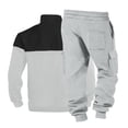 thumbnail image 5 of YueHuiYing Men's Hooded Athletic Tracksuit Sweatsuit Long Sleeve Full-Zip Jogging Sweatpants 2 Piece Patchwork Sportsuits, 5 of 8