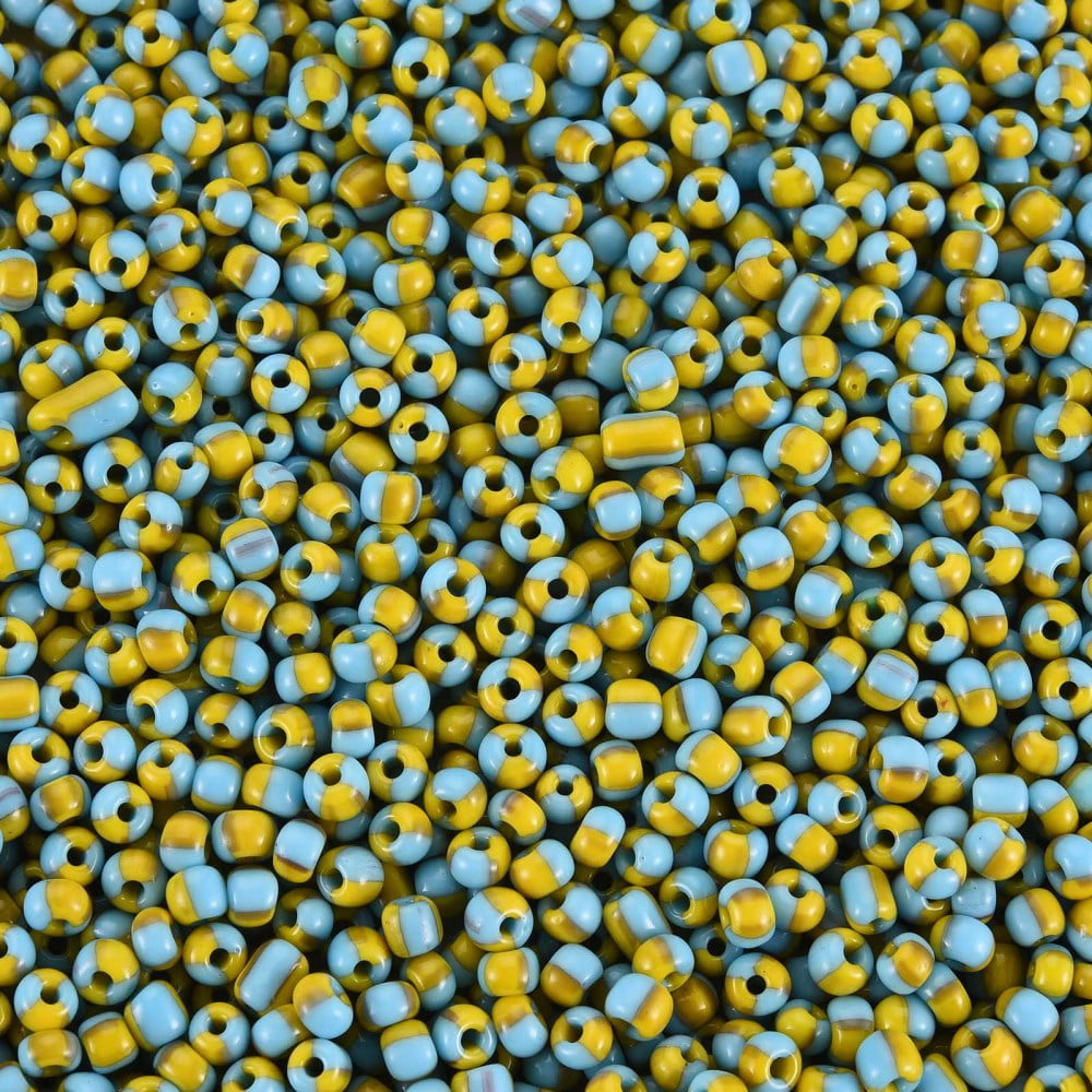 8/0 Glass Seed Beads Opaque Colours Seep Deep Sky Blue 3mm hole:1mm