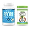 Orgain - Organic Sport Vegan, Gluten Free, Dairy Free Protein Powder - Vanilla (2.01 LB) + Superfoods Powder - Original (0.62 LB)