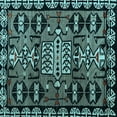 thumbnail image 1 of Ahgly Company Indoor Square Abstract Light Blue Modern Area Rugs, 4' Square, 1 of 4