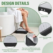 SOYO Heavy Duty Mobility One Step Stool, Indoor/Outdoor Non-Slip Step Platform Assistive Devices for Adults and Elderly, Portable Standing Supports for Cars, Bed, Door, Stair or Bathroom, Black-Gray