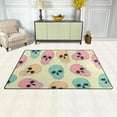 thumbnail image 3 of Coolnut Lightweight Carpet Mats, 31 x 20 inches Area Soft Rugs Floor Mat Doormat Decoration for Rooms Entrance Colorful Skulls, 3 of 6