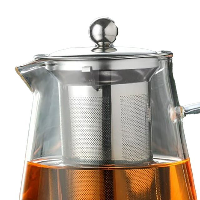 Tea Kettle,1300ml Glass Teapot Thickened Glass Teapot Stovetop Safe Tea Pot Luxury Finish