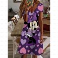 thumbnail image 3 of Vestido playero para mujer, vestido de verano de Mickey y Minnie de Disney, estampado Kawaii, bonito, holgado, informal, para playa y exteriores, 3 of 5