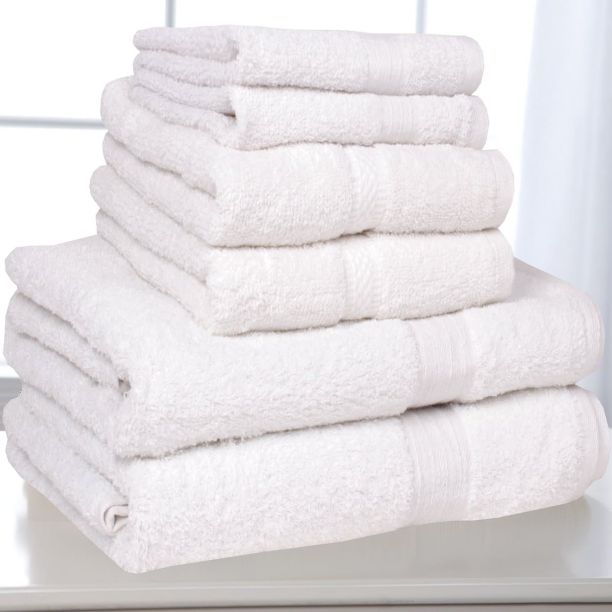 set of 24 100/% cotton white economy terry hotel hand towels cleaning cloths