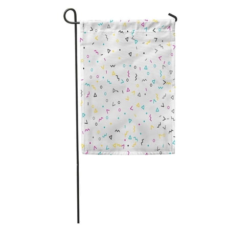 SIDONKU Triangle Funny Geometrical Scandinavian Pattern Abstract Stock Black Creative Geometric Garden Flag Decorative Flag House Banner 28x40 inch