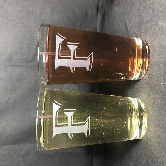 16OZ MONOGRAM BEER GLASS F SET OF 2