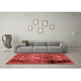 thumbnail image 3 of Ahgly Company Machine Washable Indoor Rectangle Abstract Red Modern Area Rugs, 7' x 9', 3 of 4