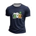 thumbnail image 2 of Men's St. Patrick's Day Beer Shamrock Print Crew Neck Short Sleeve T Shirt, 2 of 4