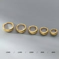 thumbnail image 2 of EOEMY 1 Pair 925 Sterling Silver Simple Small 8-12mm Hoop Women Earrings-Silver-10 mm, 2 of 6